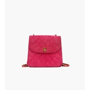 CHANEL Pink Quilted Shoulder Bag A-A19376